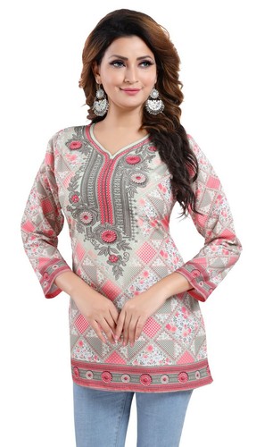 Women indian kurti tunic top - indian,