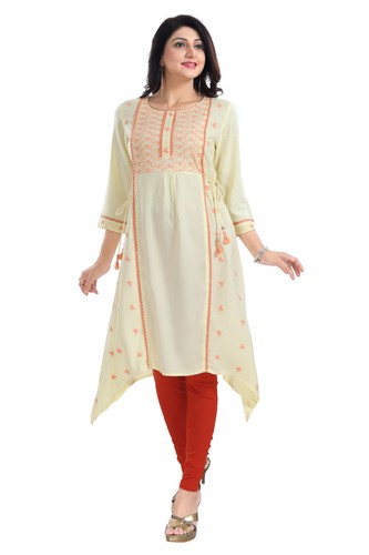 Women embroidered kurti - embroidered,