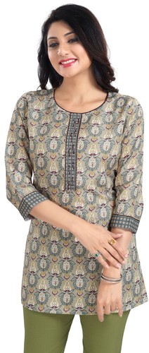 Gota lace thread work kurti - gota,