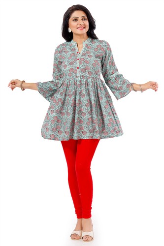 Women green printed - printed, flared