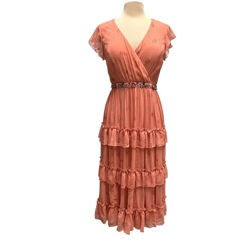 Mac duggal floral ruffle - duggal,