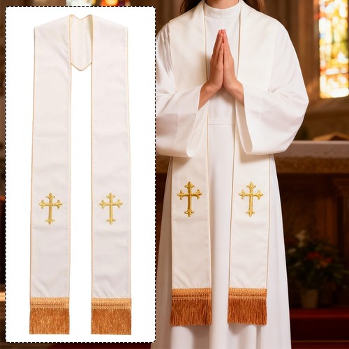 Church priest stole with - priest,